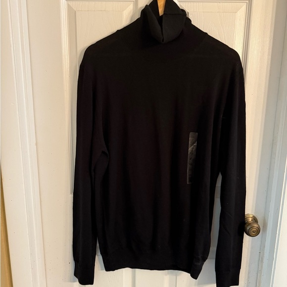 Piombo Men's 100% Merino Wool Black Turtleneck Lightweight SZ. XXL NWT - Picture 2 of 6